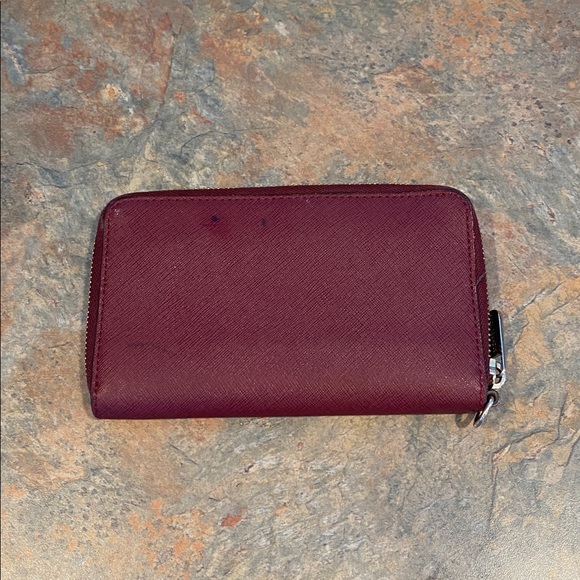 Michael Kors Deep Red Zip Wallet - Picture 3 of 9